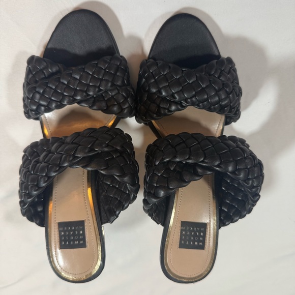 White House Black Market Shoes - White House Black Market Black Braided Sandals
